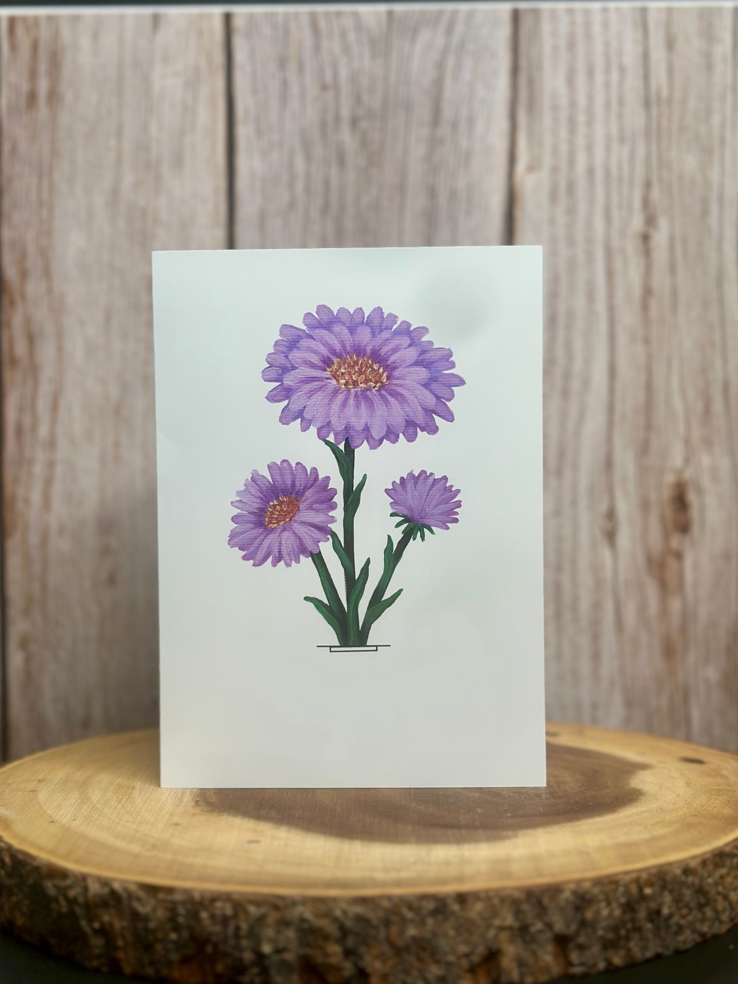 Aster Greeting Card