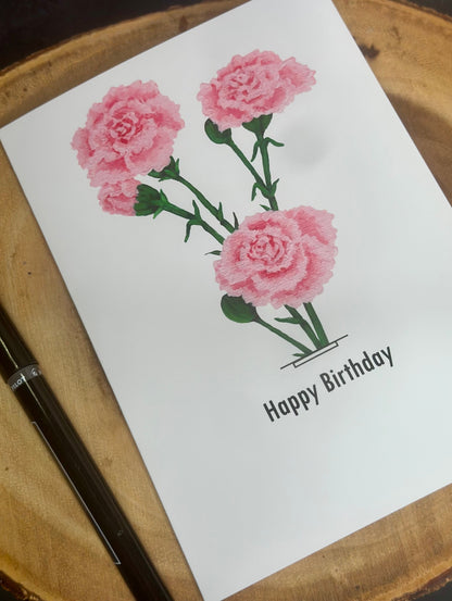 Carnation Greeting Card