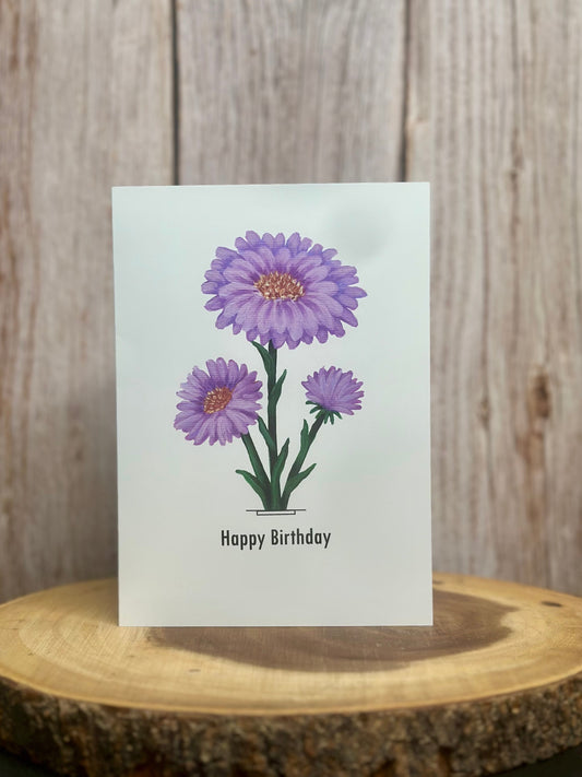 Aster Greeting Card